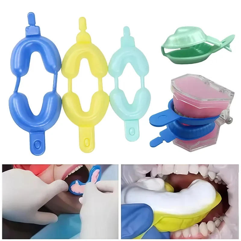 Dental Disposable Tray Fluoride Foam Impression Trays Dentistry Instrument Materials Large Medium Small for Dental Clinics