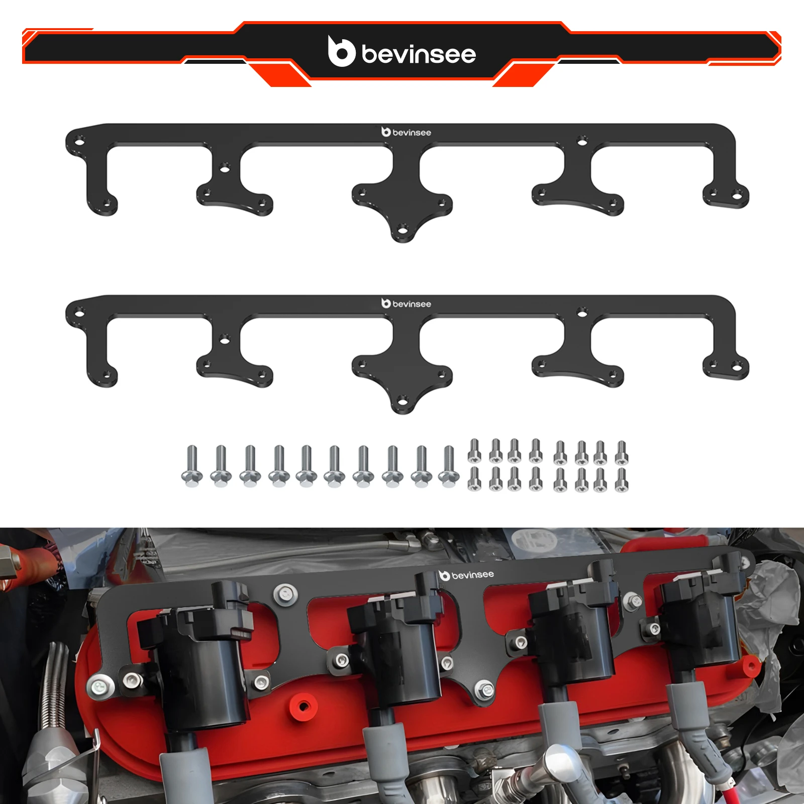 Aluminum LS Square Coil Brackets for D585 Heat-sink Truck Coils 4.8 5.3 5.7 6.0,for LS1 LS2 LS3 LS6  LM7 L33 LFA LSA LS9 LH6 LQ4