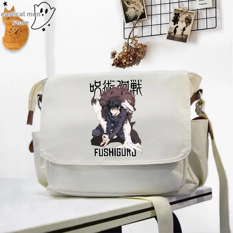 Sac à livres Anime Jujutsu Kaimmense pour hommes et femmes, sac de dessin animé Gojo Satoru, sac de messager JK pour lycéen, sacs initiés Oxford
