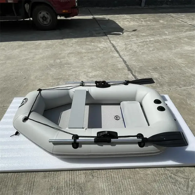 SLM-PVC Inflatable Fishing Boat, Wear-Resistant Canoe with Boat Accessories for Sale, Single Person, 175cm