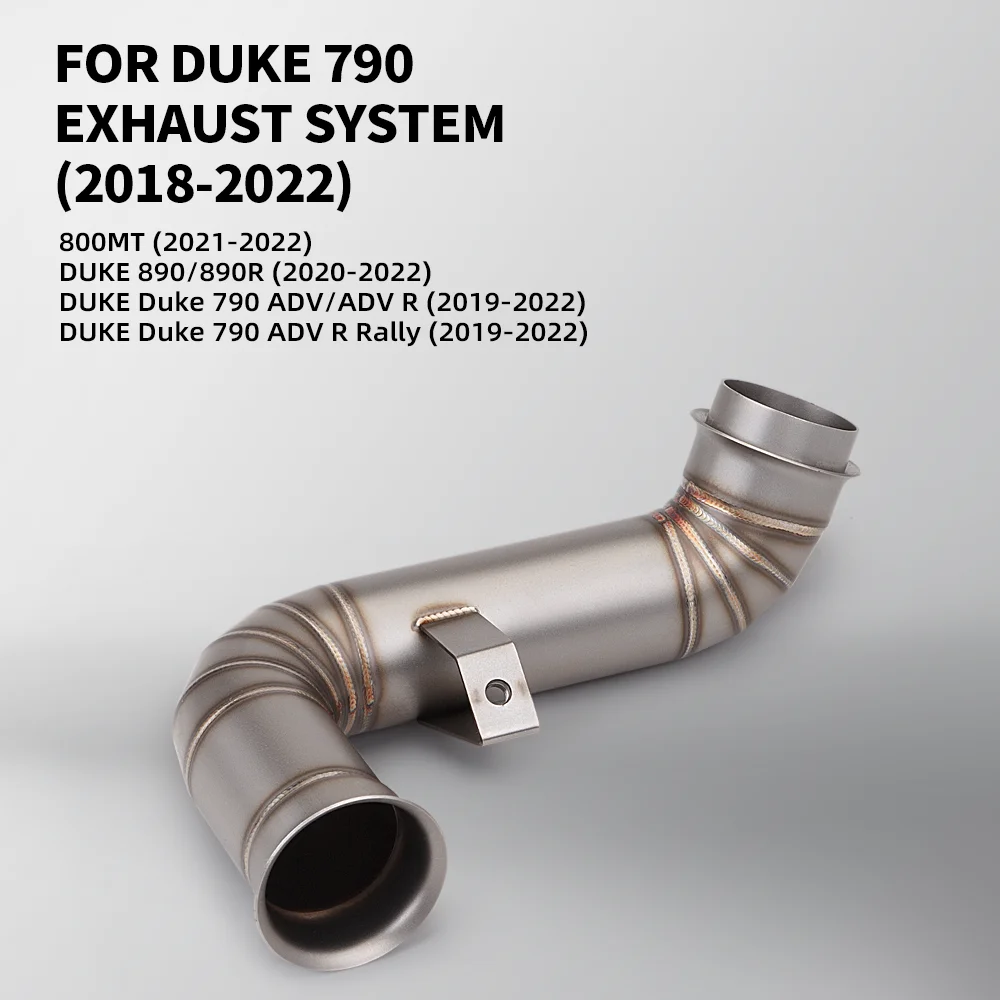 

Slip On Motorcycle Exhaust Middle Link Pipe Escape Moto Muffler For 800NK DUKE 790 890 Adventure R Rally KTM790 KTM890 2018-2022