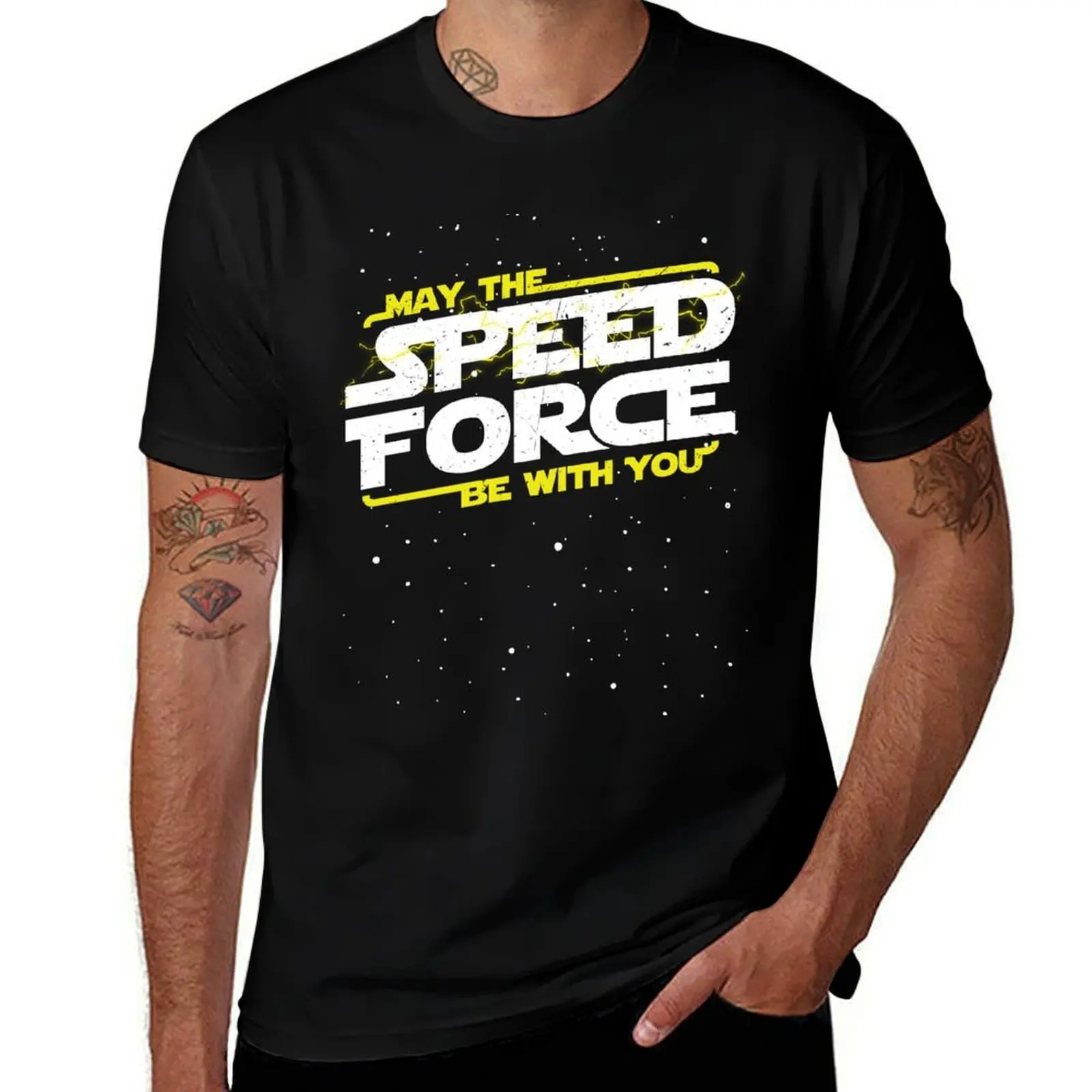 May The Speed Force Be With You T-Shirt Casual Everyday Short Sleeve T-Shirt