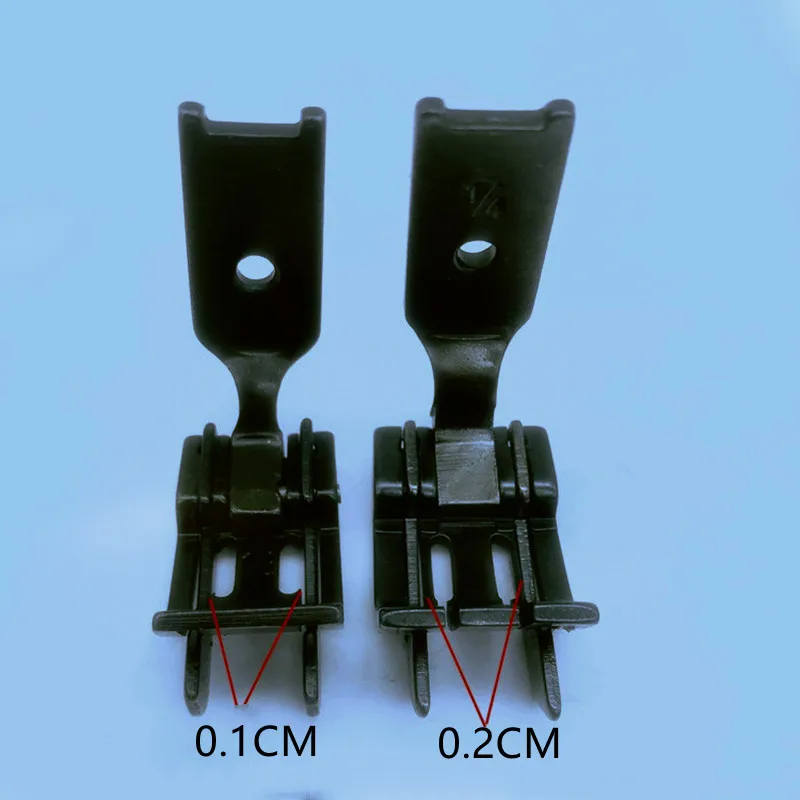 S570DG Double Edge Guide Presser Foot For JUKI 515 1162 Brother 842 845 Twin Needle Sewing Machine Parts Size 0.1cm 0.2cm