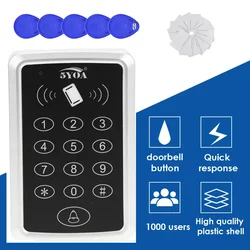 Access Control Keypad EM Card Reader 125KHz RFID Door Access Control System Door Lock Opener Keyboard System Security Protection