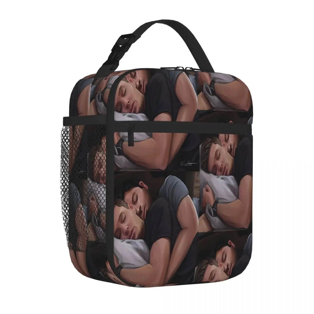 Bestselling Destiel Cuddles Stitched Detail Meal Prep Bag Staff Lunch Insulated Lunch Bag