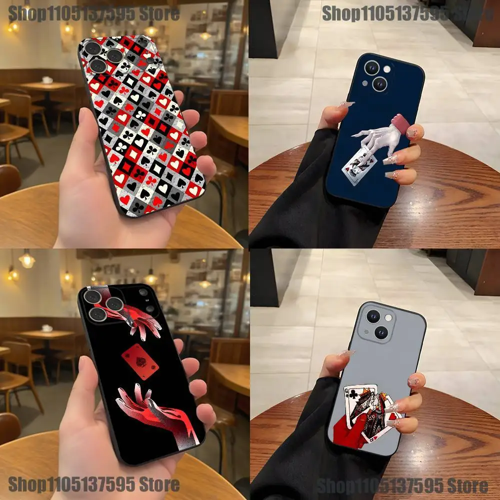 

Ace of Spades Poker Phone Case For iPhone 17,16,15,14,13,12,11,Pro,XS,Max,XR,Plus,E,SE4,Mini Black Soft Cover
