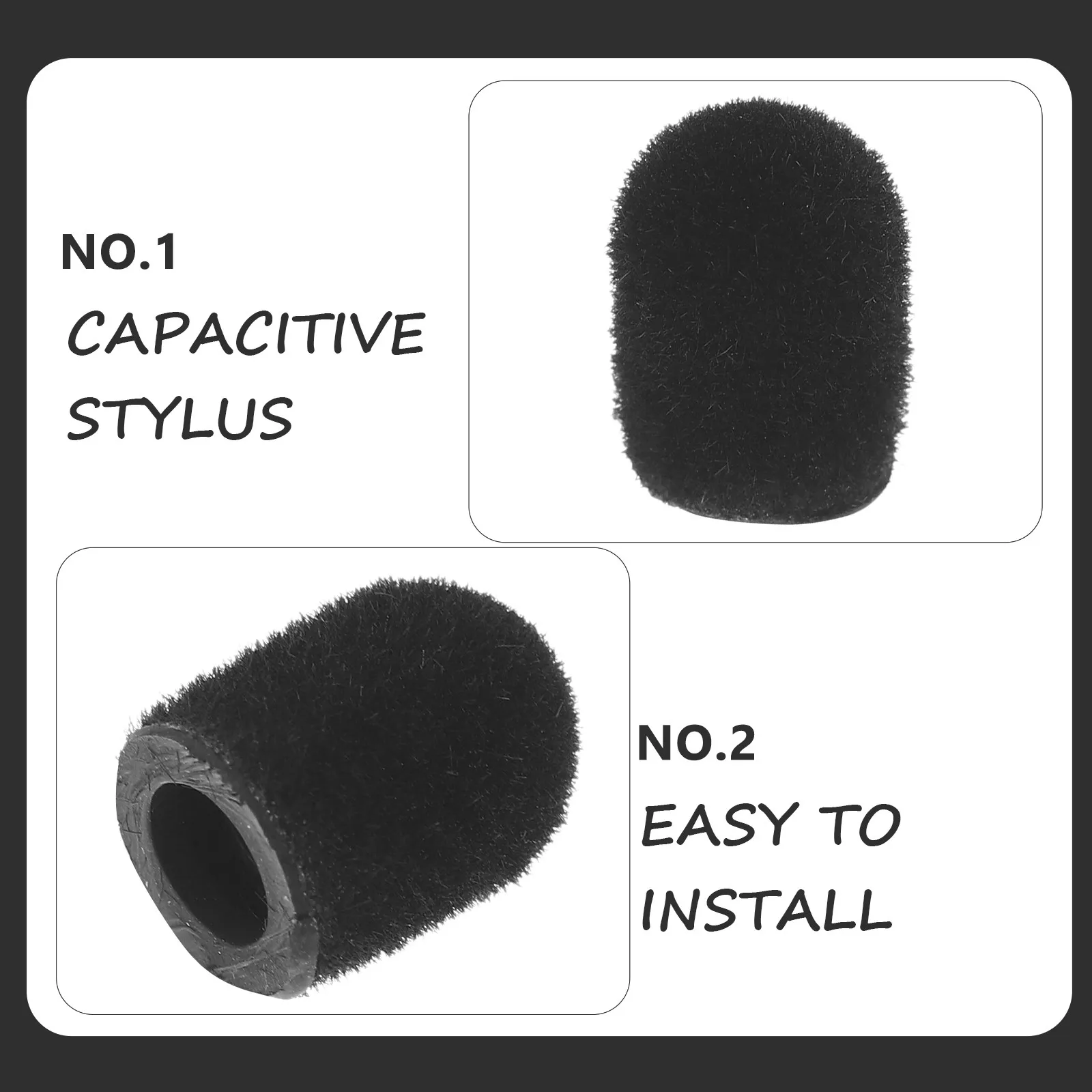 5Pcs Stylus Pen Tips Replacement Felt Touch Screen Tips Capacitive Design Scratch Free Safe for Devices Comfortable Accurate Use
