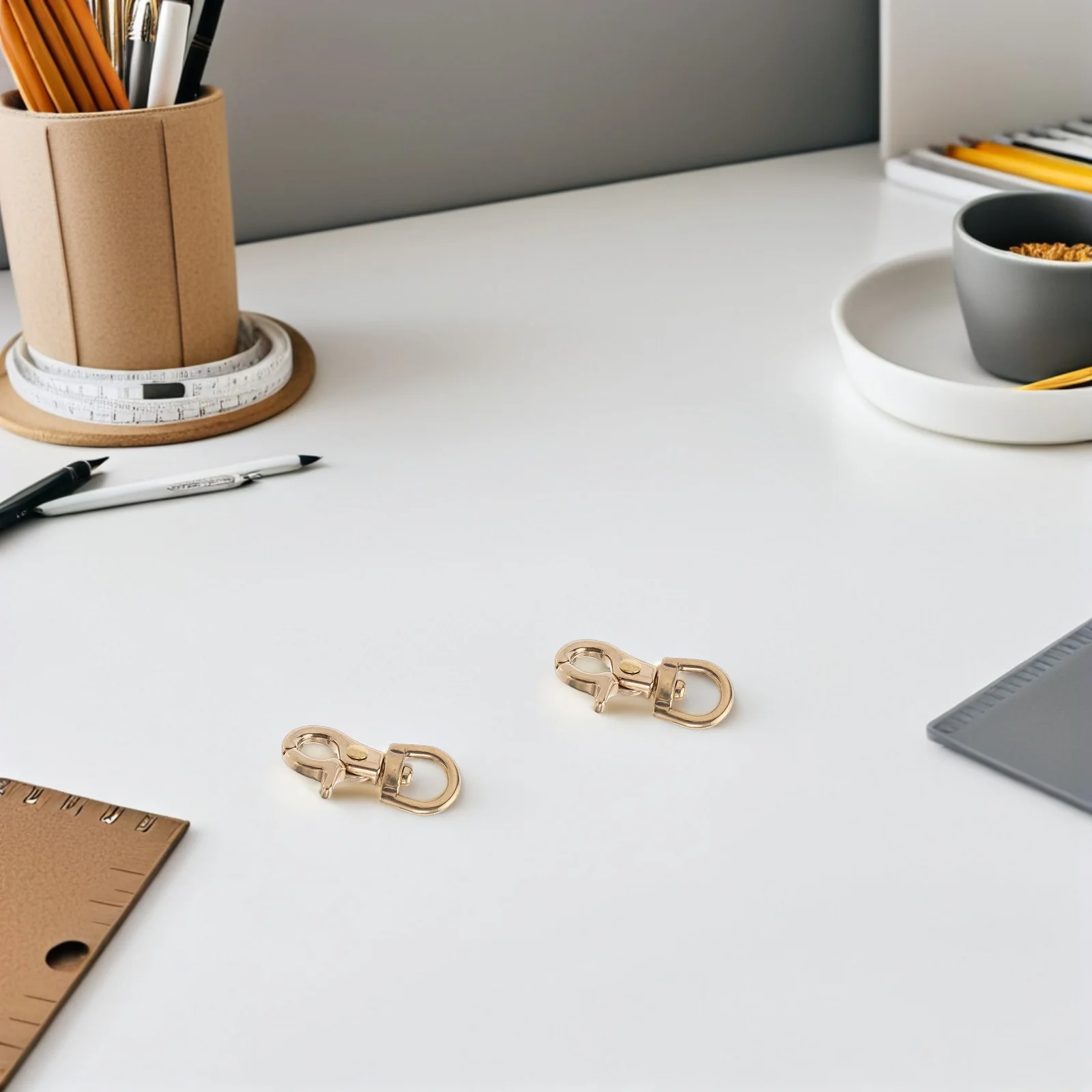 

4pcs Swivel Snap Hooks Brass Metal Lobster Clasp Keychain Clips For Diy Leathercraft Bag Accessories Lanyard Dog Leash Purse