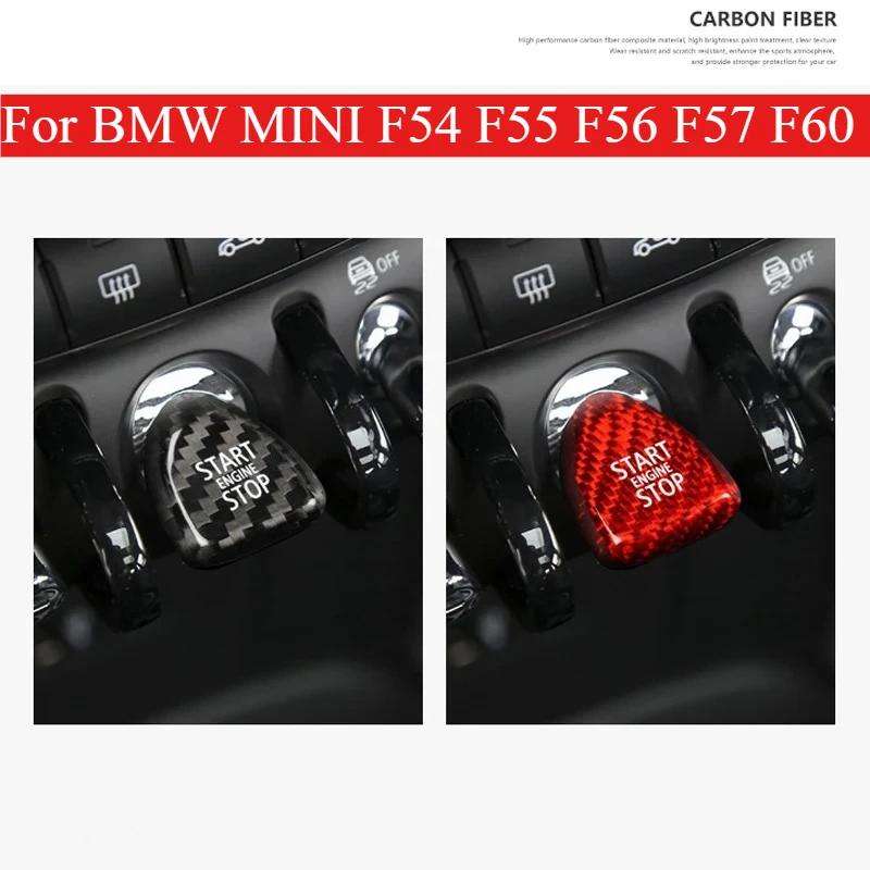 

Ignition Start Button Sticker For BMW MINI F54 F55 F56 F57 F60 Carbon fiber Modifications Car Interior Decor Accessories Sticker