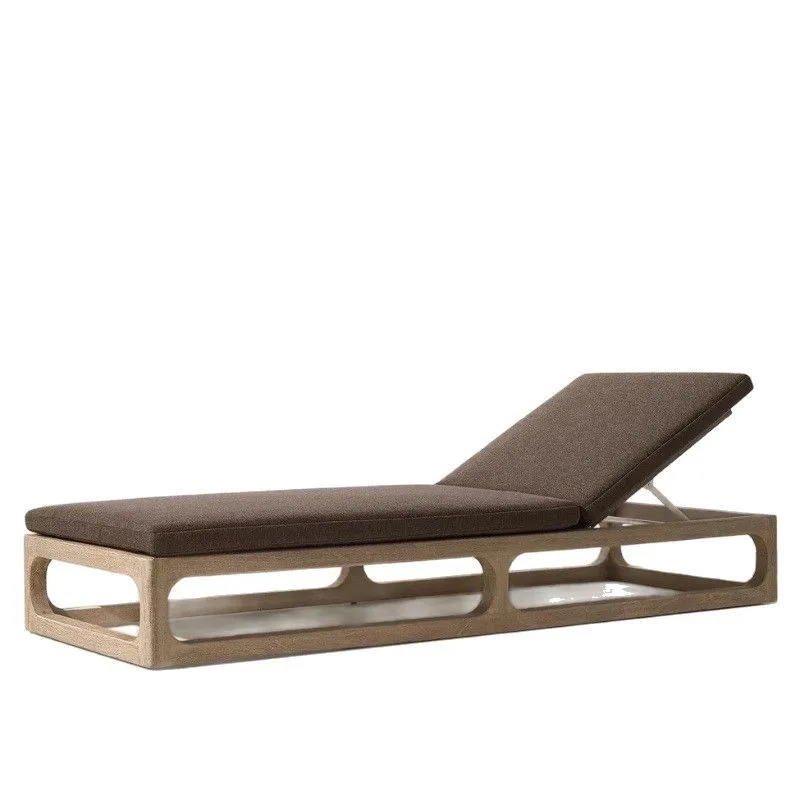 Outdoor leisure patio loungers, outdoor balcony villas, hotel gardens, teak loungers