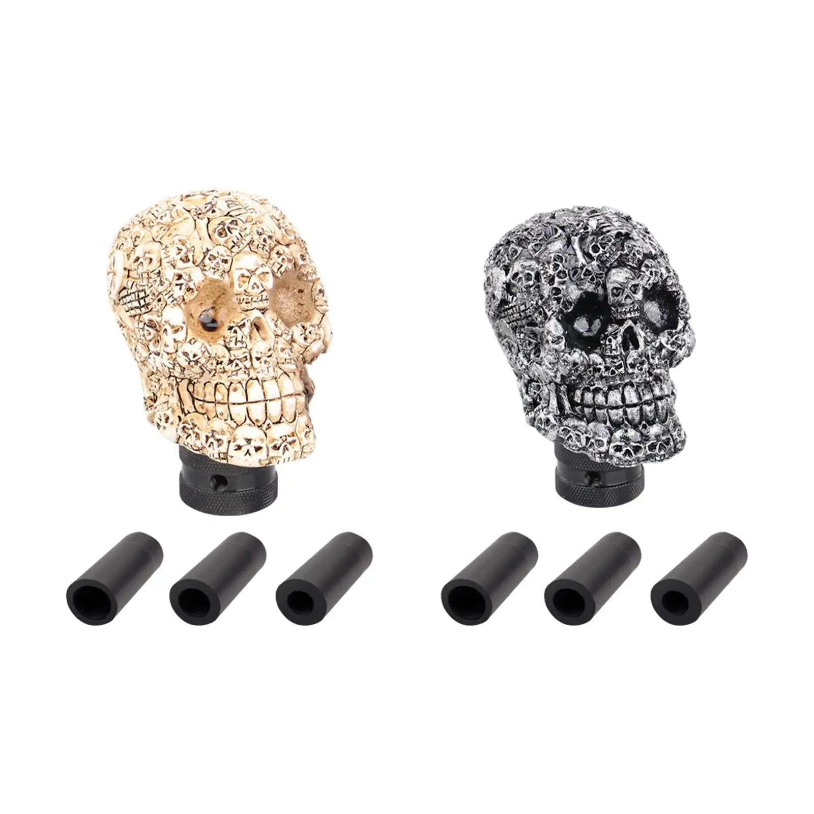 Generic Skull Head Stick Manual Shift Knob Easy to Install Accessory Utility