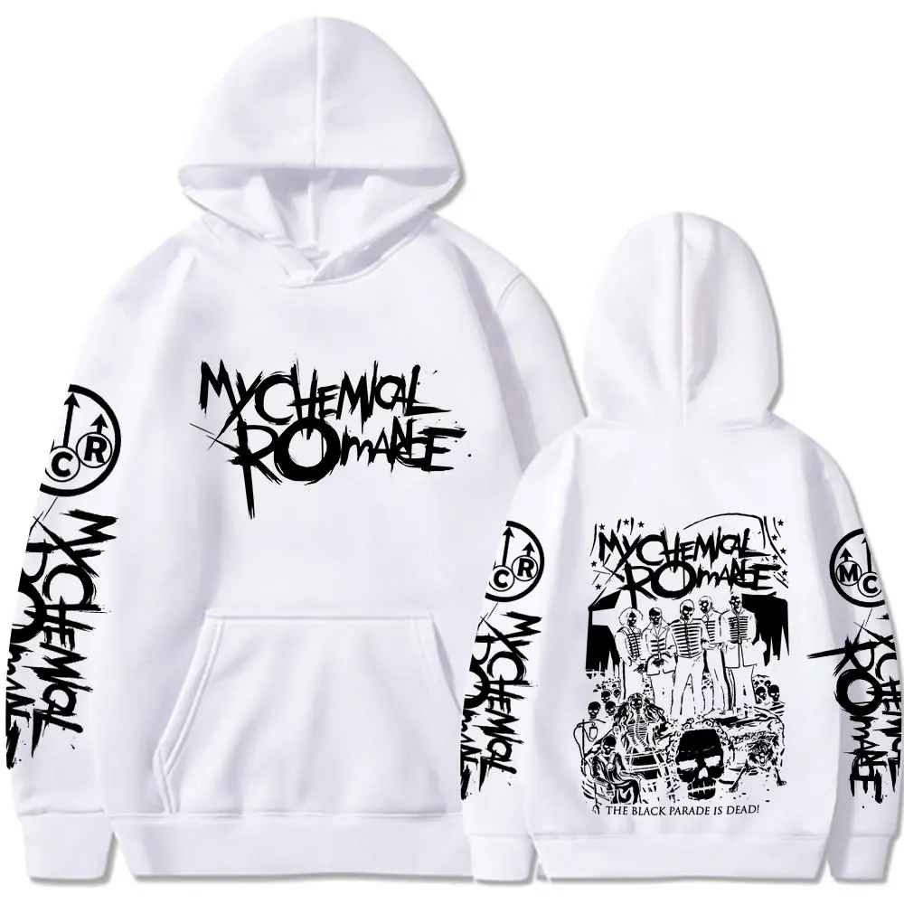 My Chemical Romance Rock Band Hoodies Black Parade Punk Emo Hooded Sweatshirts Men Women Fashion Vintage Gothic Hip Hop Pullover