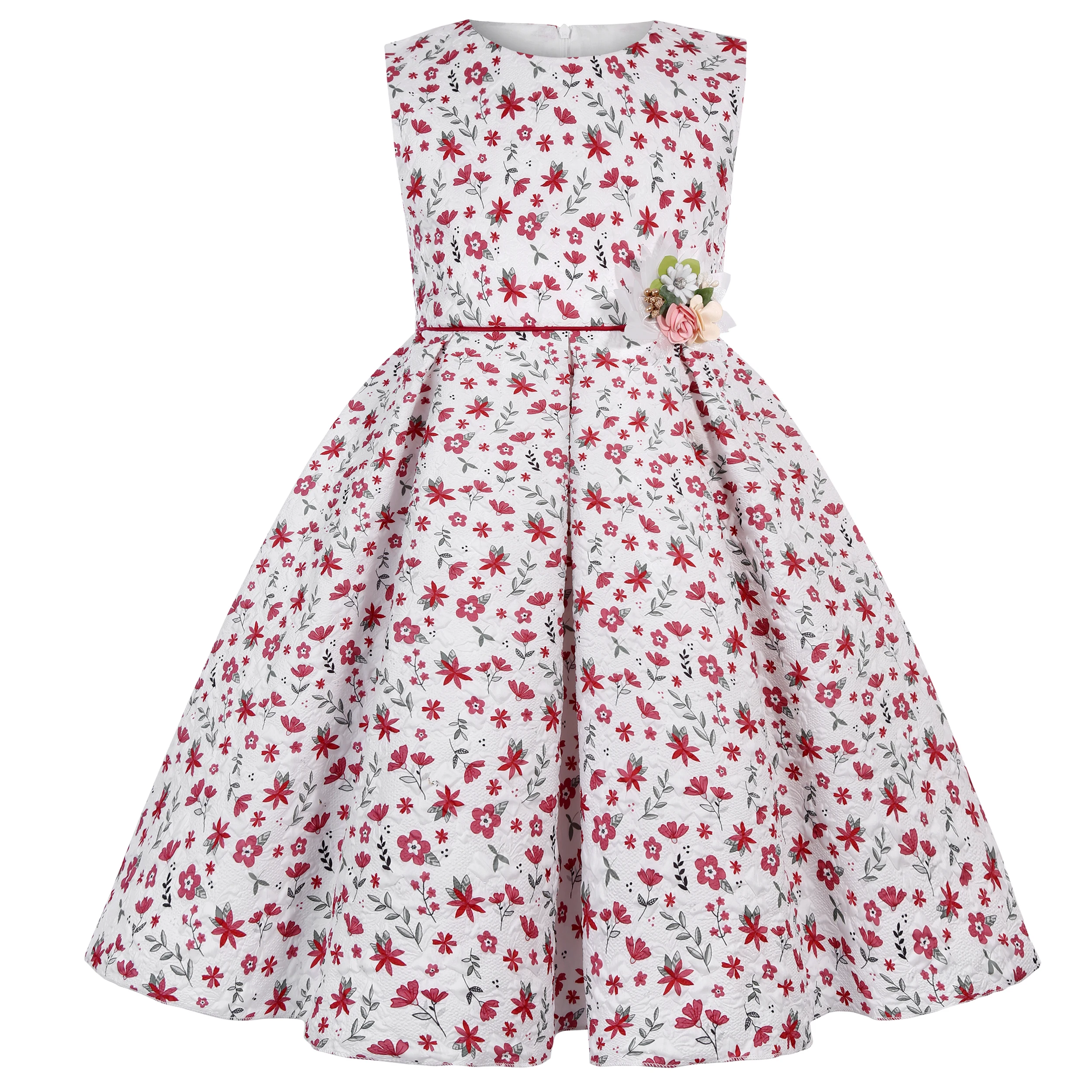 Gesticktes leichtes und frisches süßes Prinzessinnenkleid, Performance-Outfit, Geburtstagsfeier, Abschlussfeier, Blumenmädchenkleid