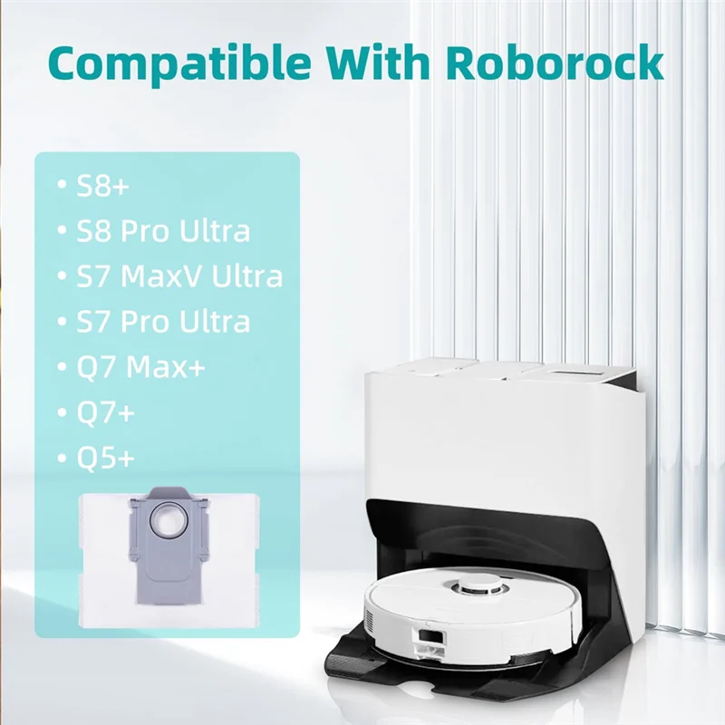 ~ 【متوفر】أكياس غبار قطع غيار لـ Roborock S8+/S8 Pro Ultra/S7 Maxv Ultra /S7 Pro Ultra/Q7+/Q7 Max+/Q5+ Vacuum Self-Em #2