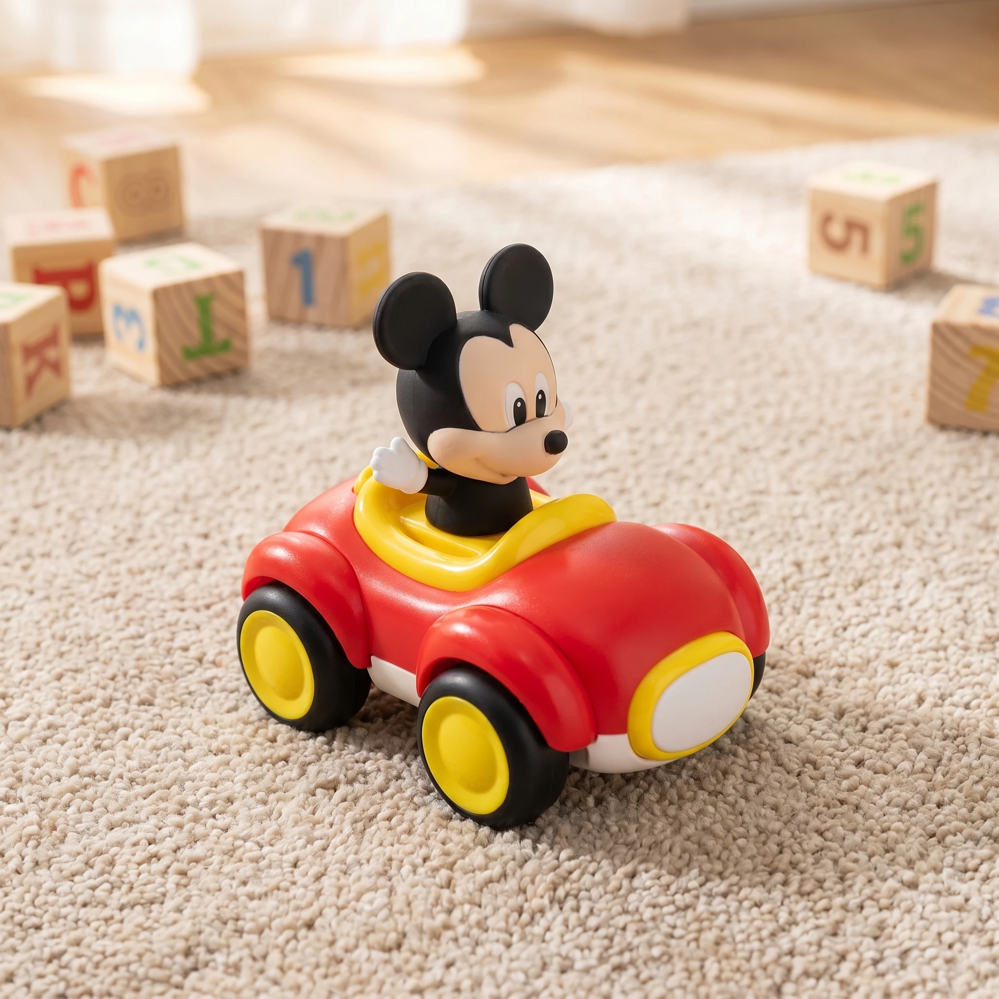 Bloques de Construcción de Mickey, Minnie y el Pato Donald, Modelo de Coche de Inercia de Dibujos Animados, Ladrillos Educativos, Juguete DIY, Regalo Navideño para Adolescentes