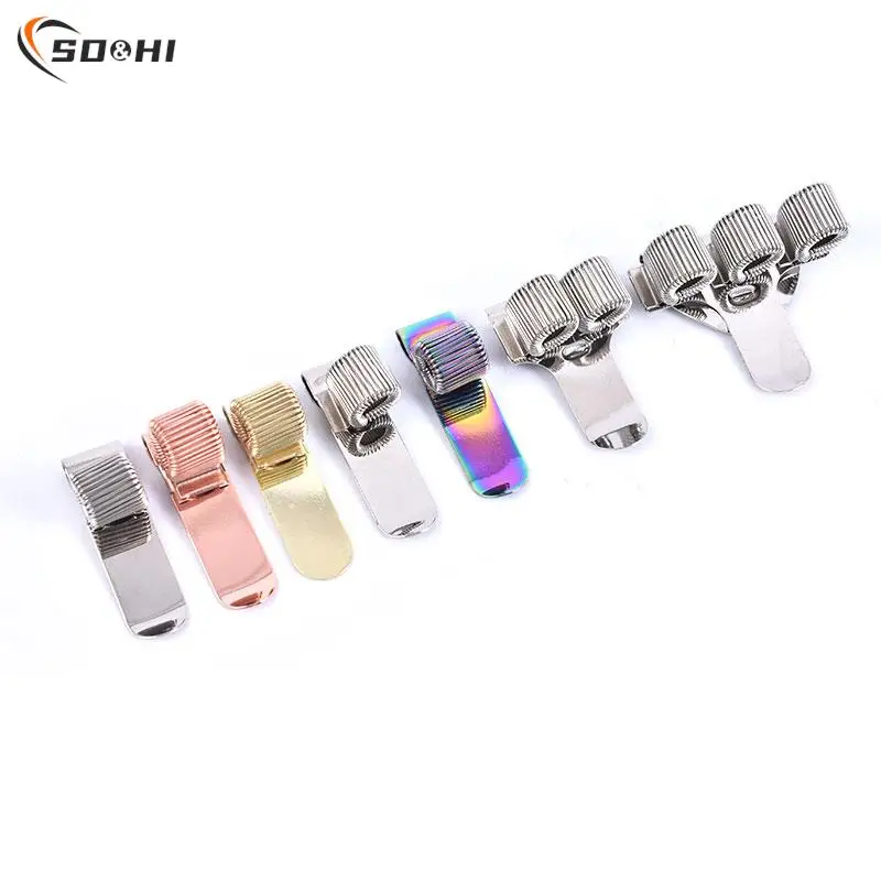 

1PC Single/Double/Triple Hole Metal Spring Pen Holder With Pocket Clip Doctors Nurse Uniform Pen Holders Office Supplies