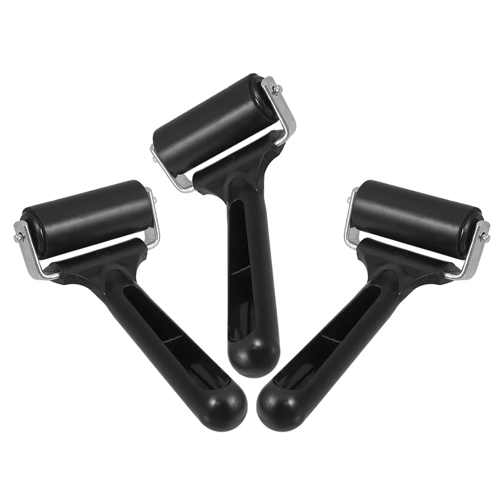

3Pcs Printmaking Tools Paint Roller Glue Ink Iron H Wallpaper Brayers Sturdy Material Easy Applying Portable Art Supplies