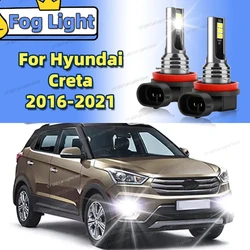 2 uds LED lámpara antiniebla delantera Canbus luz de coche Blub para Hyundai Creta 2016 2017 2018 2019 2020 2021 accesorios para automóviles Plug and Play