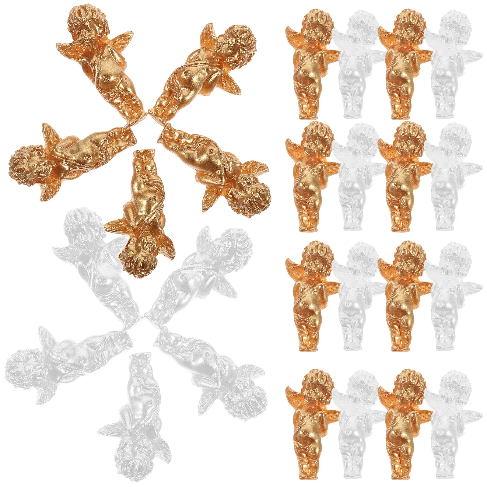 80 قطع الملاك مسمار سحر خمر الراتنج مسمار الفن زينة الإبداعية DIY مانيكير اكسسوارات الساحرة شيك نمط #1