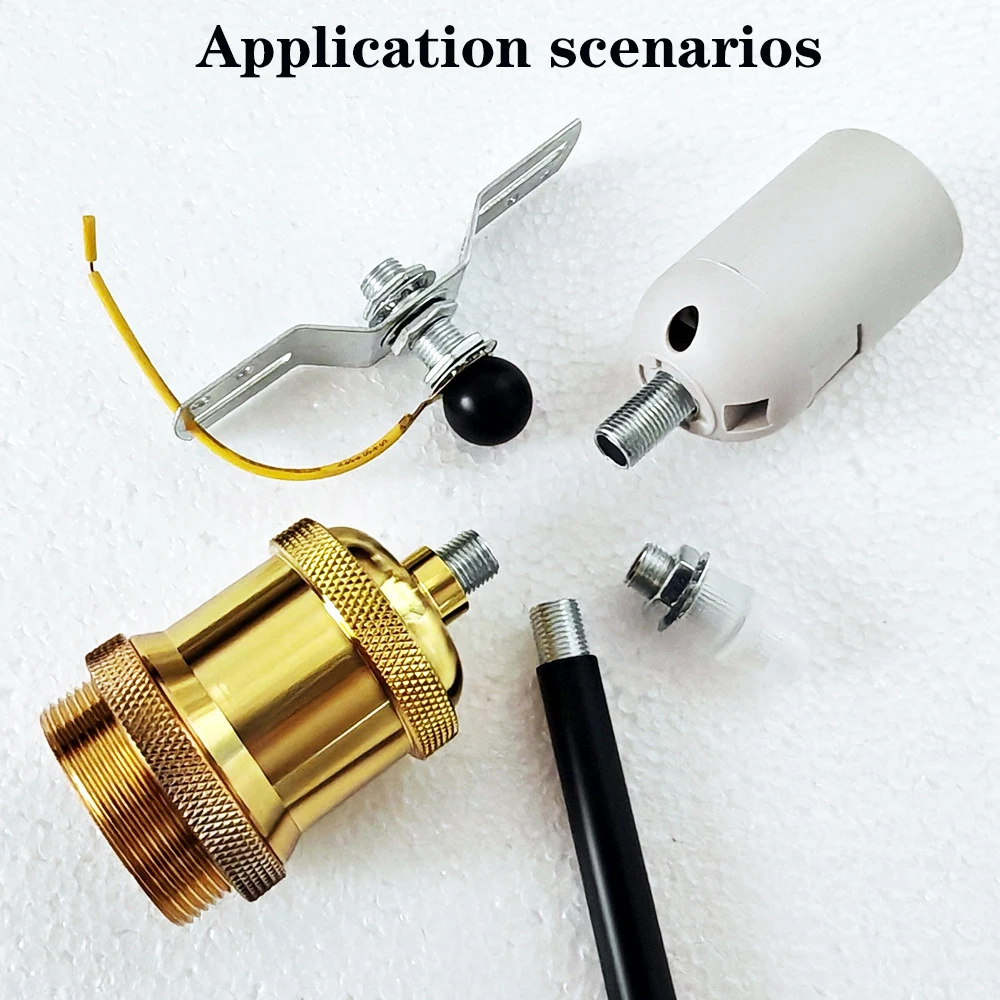 Lamp Tooth Tube Metal M10 Hollow Threaded Tube Galvanized Led Lamp Head Link Fixed Base Support Rod Lighting Accessories Screws