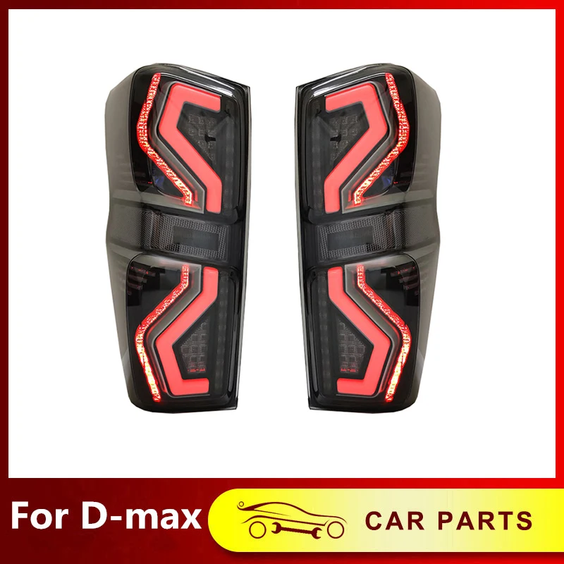 1Set CAR EXTERIOR TAIL LAMPS FOR ISUZU DMAX D-MAX 2021 2022 TAILLIGHT LED REAR TURN SIGNAL REVERSE LIGHTS MODIFIED ACCESSORIES