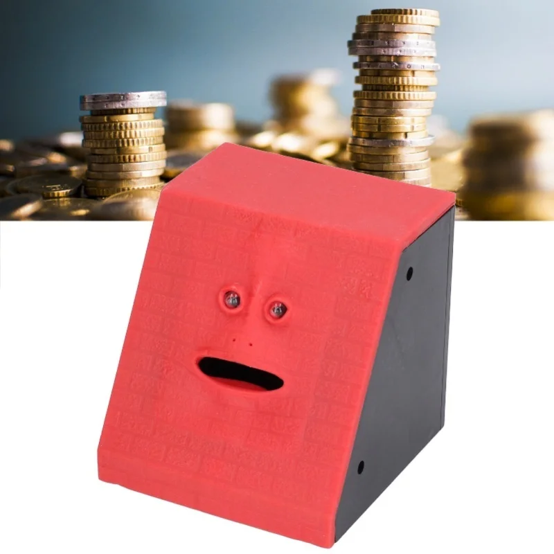 Banque faciale pour enfants, pièce de monnaie amusante, Collection d'économie d'argent, tirelire, cadeau d'anniversaire, jouet de décoration rouge