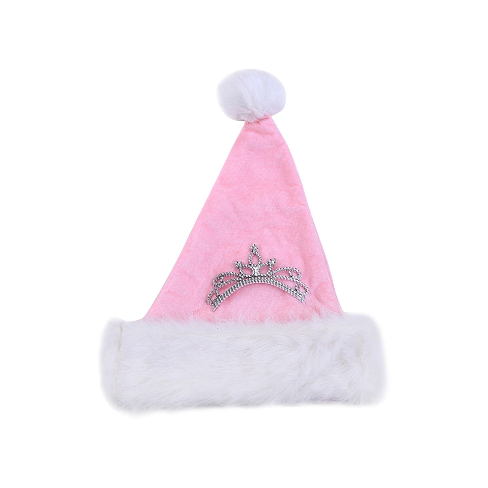 

Pink Crown Christmas Hats for Kids Families Cute Santa Hat Party Costume Holiday Gift Long Santa Hat Christmas New Year