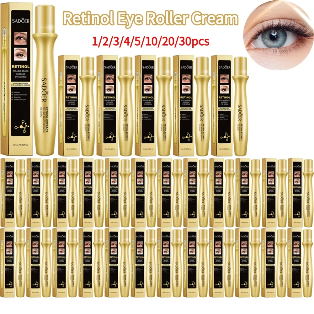 Retinol Eye Roller Cream Massager Instant Care Bags Eye Anti-Aging Skin Remove Eyes Massage Serum Anti Dark Circle Eye Care