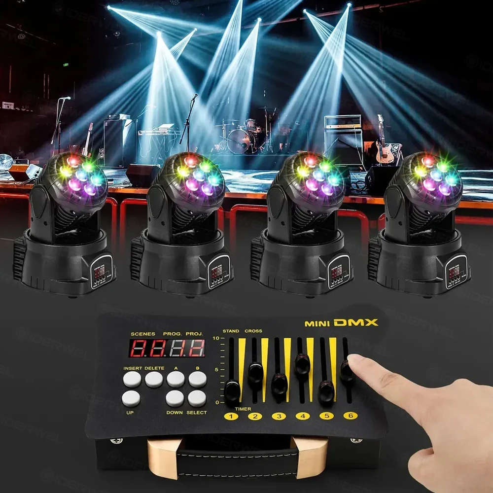 

MINI DMX 54 Channels Wireless Controller Rechargeable 9V 12V Battery Powered 2.4G Wireless DMX512 Controller for Stage DJ Light