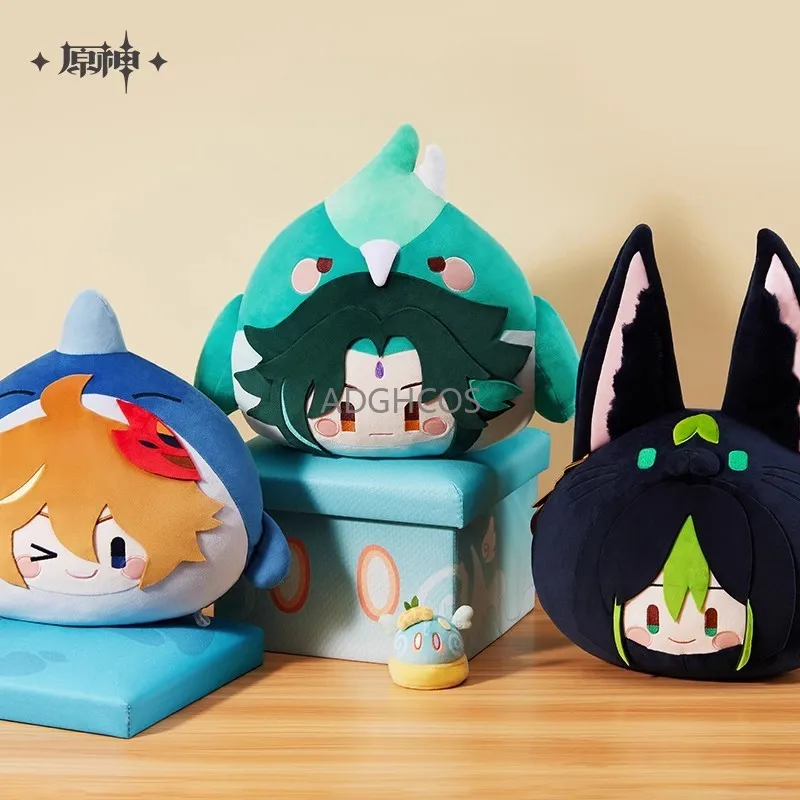 

miHoYo Official Genshin Impact Miko Diluc Xiao Teyvat Zoo Plush Pillows Tartaglia Cosplay Xmas Anime Gift For Genshin Fans