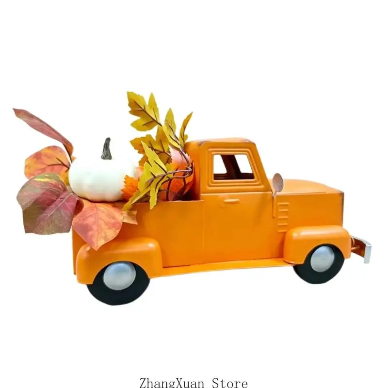 LKW-Element Eingangsbereich für die Herbstsaison mit Metall-Ernte-Frachtdetail und Thanksgiving-Regaldisplay für die – Detail 8