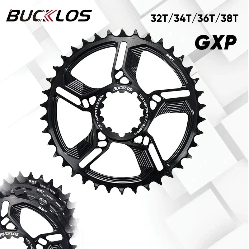 

BUCKLOS 6mm Offset Chainring 32T/34T/36T/38T Bicycle Chainwheel Crown Bicycle Chainring for Sram GXP XX1 X9 XO X01