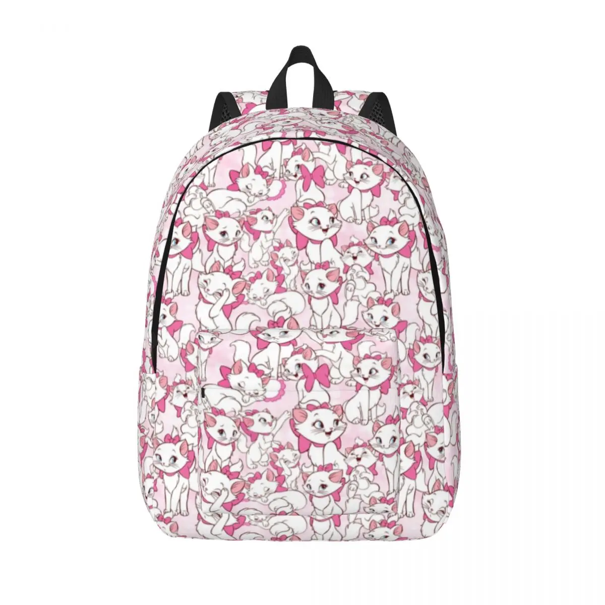 

Marie With Her Pink Bow Aristocats Backpack for Boy Girl Kids Student School Book Bags Canvas Daypack Preschool Primary Bag