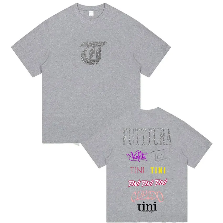 تي شيرت TINI STOESSEL Futura Tour Album 2025 تي شيرت المشجعين للرجال والنساء تي شيرت جمالي Harajuku تي شيرت غير رسمي فضفاض برقبة دائرية 100% قطن تي شيرت #5