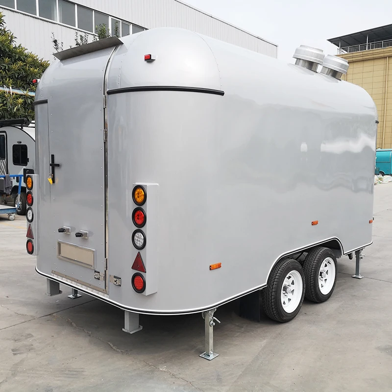 Outdoor Mobile Food Cart Foldable Design Street Vending Truck for Coffee Milk Tea Fast Food Service