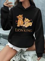 Disney Simba Lion King Pattern Women Hoodie Autumn Winter Casual Unisex Pullover Sweatshirt Clothing Hoody Streetwear Oversized