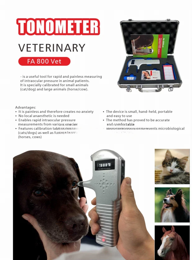 EURPET Veterinary Instrument Ophthalmic Pet Hospital Dog Cat use Portable Animals Tonometer for Clinic