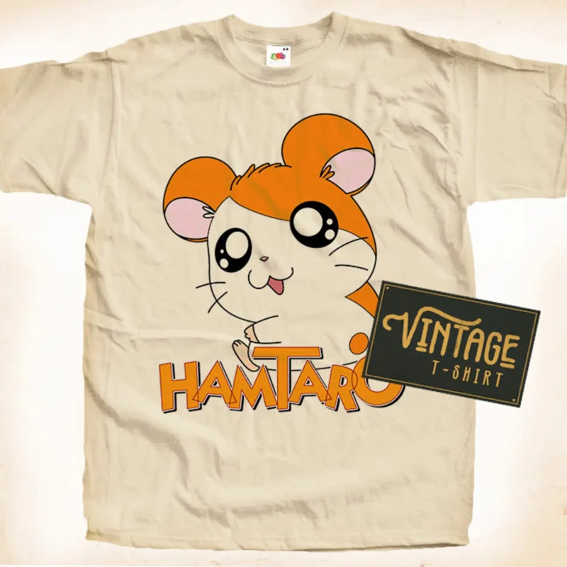 Hamtaro T Shirt Natural Vintage Cotton Movie Poster All Sizes S M L XL 2X 3X 4X 5X