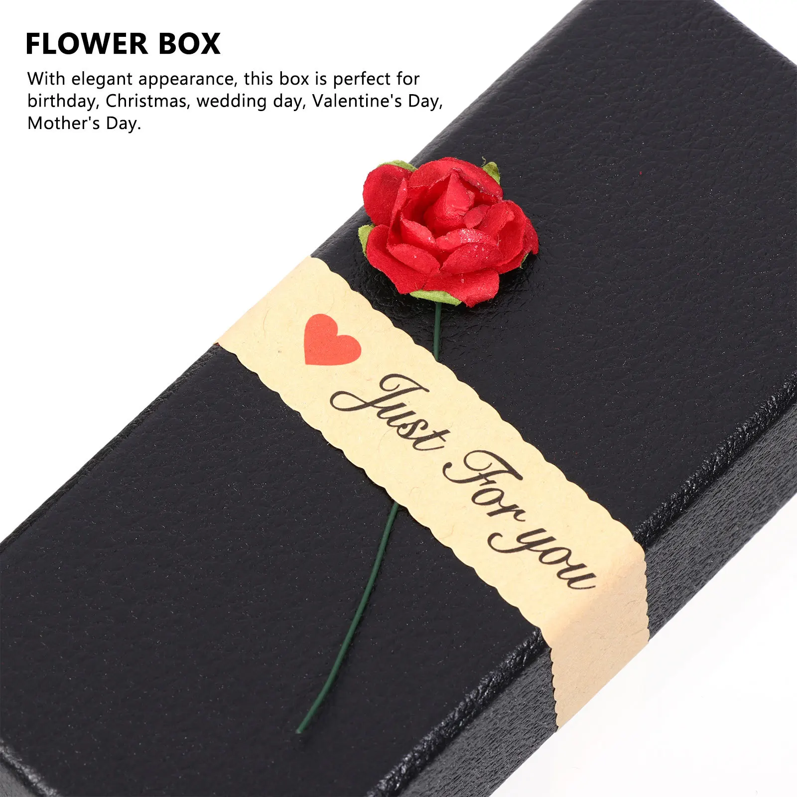 

6Pcs Lipstick Box Rose Design Flower Gift Box Jewelry Case with Sponge Elegant Storage for Birthday Valentine's Day Wedding