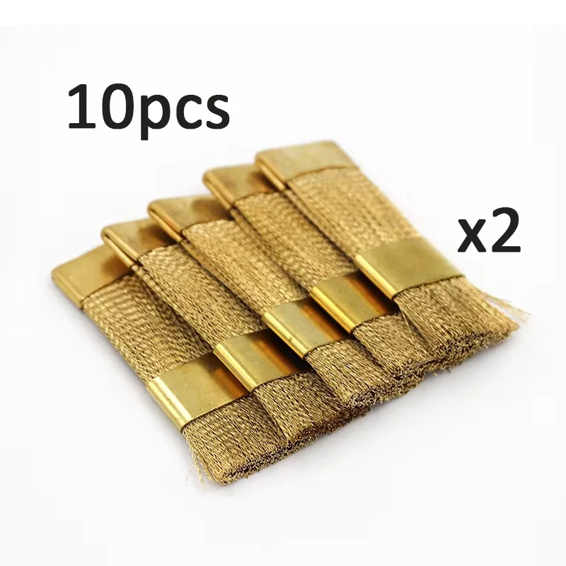 

10pcs Bur Cleaning Brass Wire Brush Nail Drill Bits Cleaning Brush Copper Wire Brushes Dental Burs Files Stand Cleaning Tool