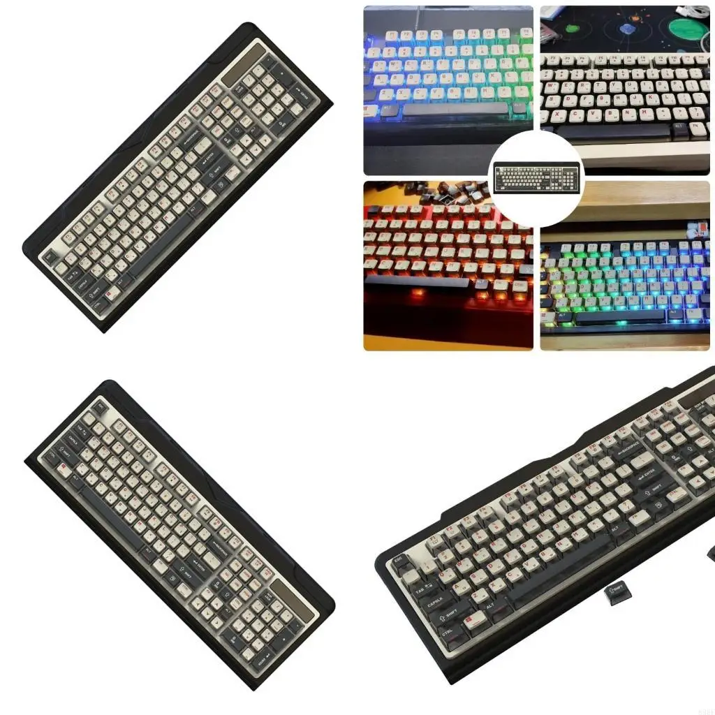 

896F 116 Keycap PBT Backlighting Keycaps Profile Industrial Translucent Backlit Keycap For Mechanical Keyboards