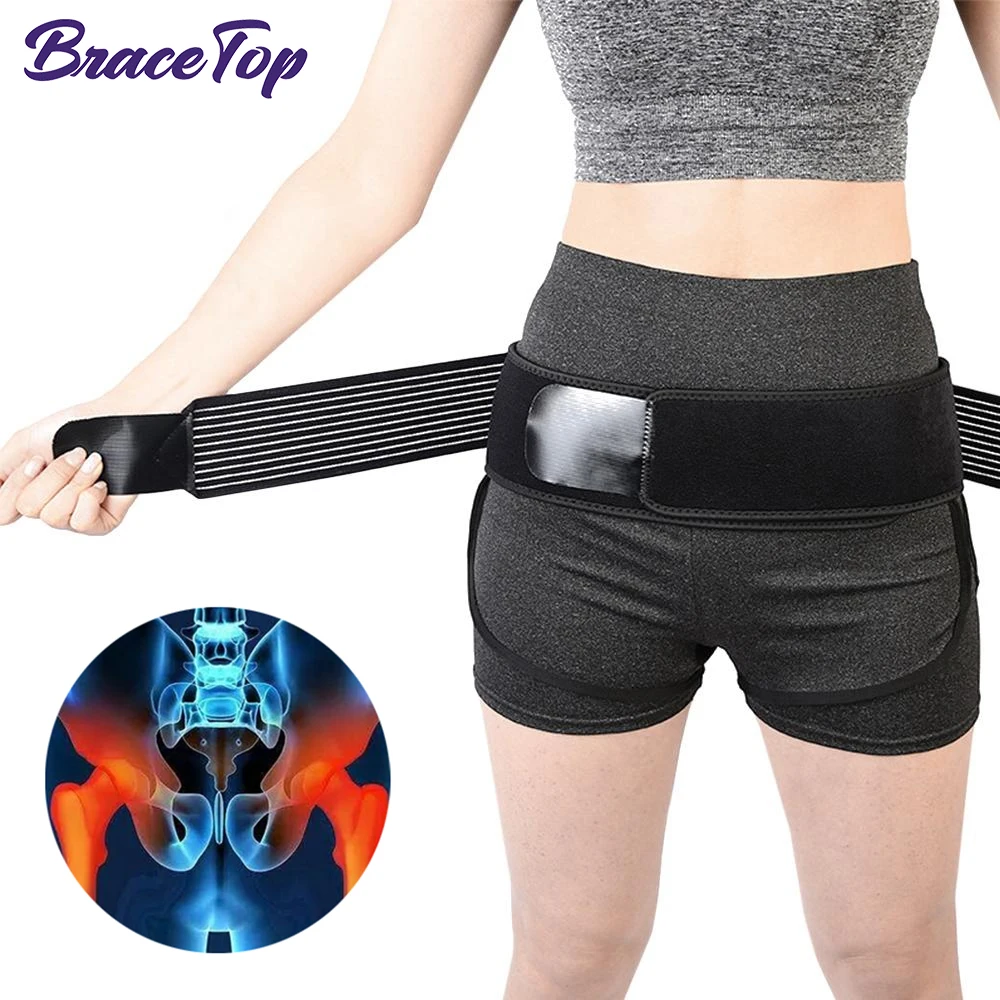 BraceTop Sacroiliac Si Hip Belt Immediate Relief Sciatica Pelvic Lower Back Lumbar Leg Pain Si Joint Support Sciatic Nerve Brace