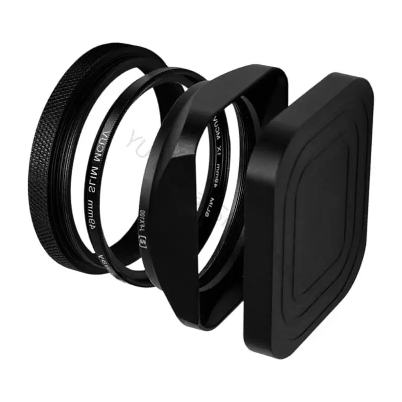 96BA Aluminium-Gegenlichtblende, Ersatz für X100V/X100VI/X100F, Gegenlichtblende, Gegenlichtblende, Kamera-Objektivschutz – Detail 8