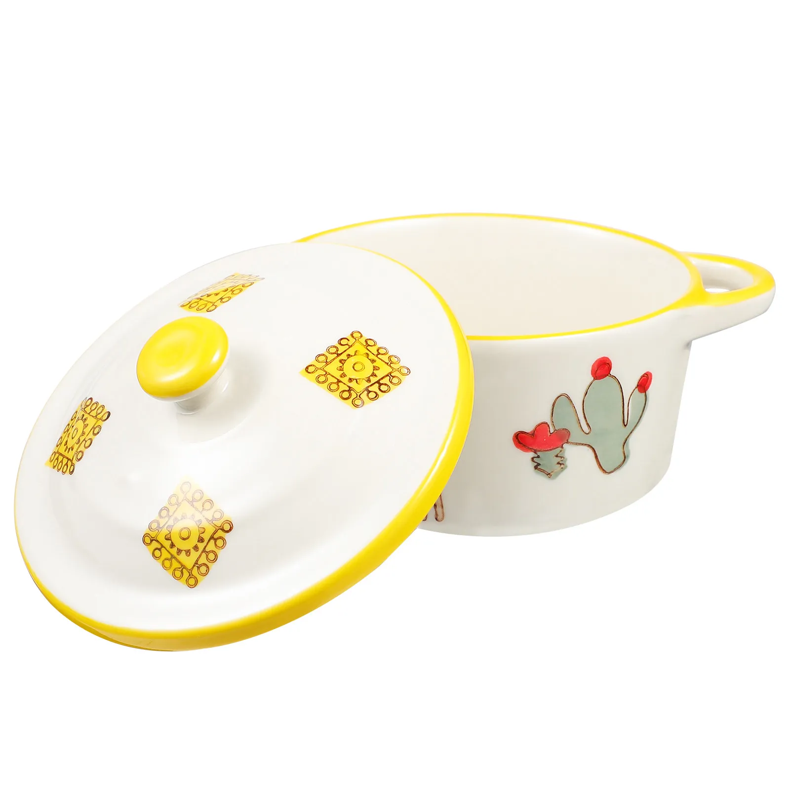 

1Pcs Ceramic Steaming Egg Bowl Round Shape Creative Baking Dessert Serving Bowl for Home Restaurant Kitchen Use