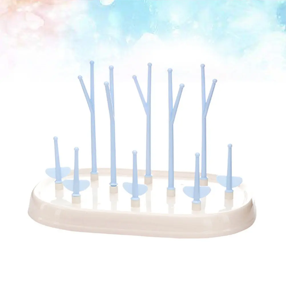 

Гибкая сушилка для детских бутылочек и аксессуаров: подставка для вертикальной сушки бутылочек и стаканов разных размеров с поддоном для сбора воды