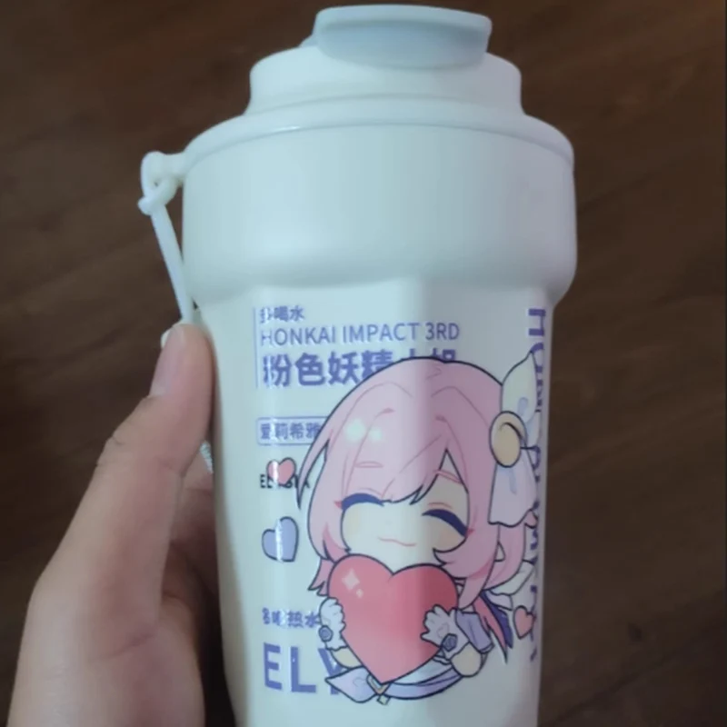 Honkai Impact 3rd Merchandise Water Bottle Elysia Seele Bronya Fan Made Goods Anime Insulated Cup Vacuum Flask Thermos Gift