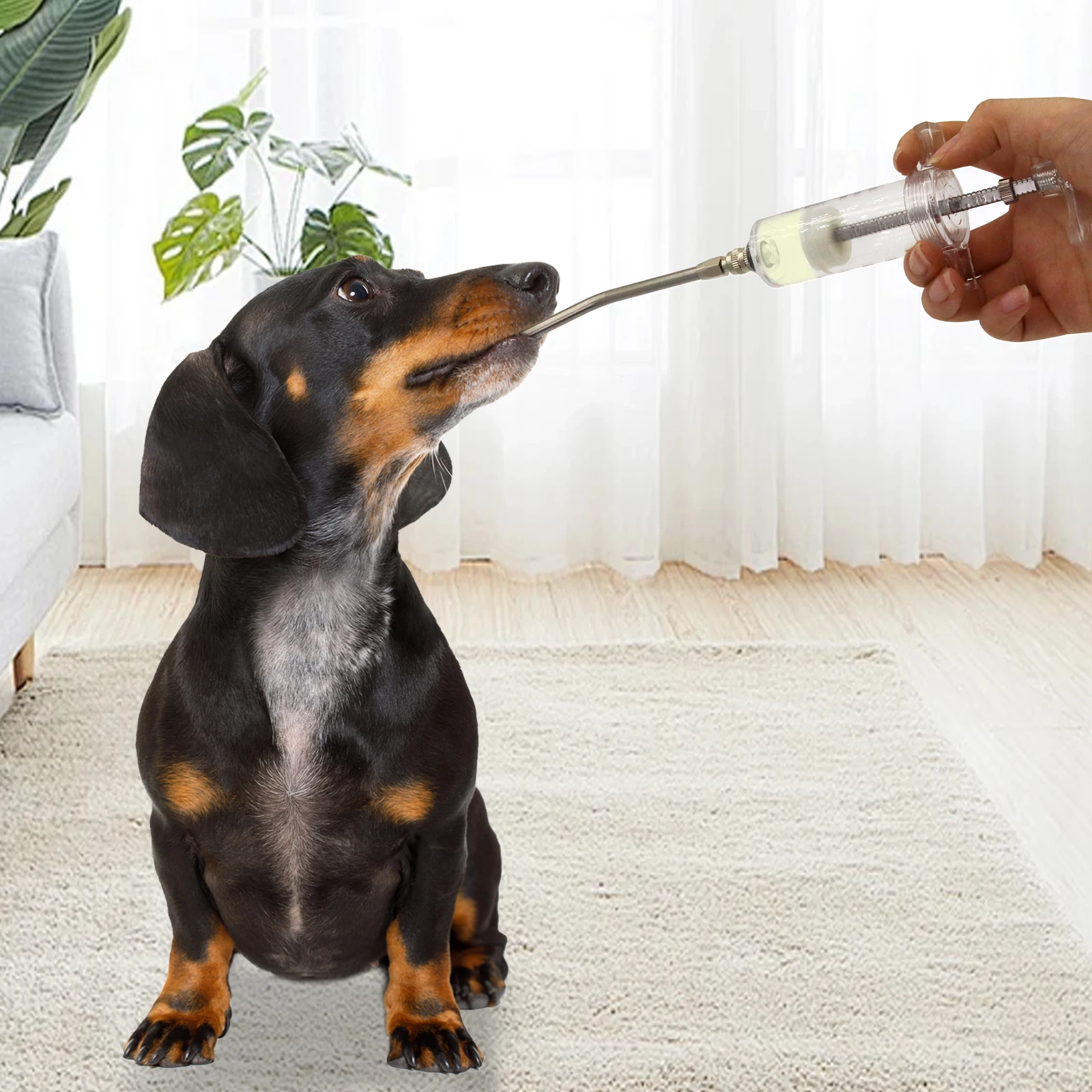 20ml/30ml/50ml Lamm- und Ziegenfütterungsset 2-Klare Röhrchen Verstellbare Papageien-Fütterungsspritze für Hunde, Ferkel, Kaninchen und Vögel – Detail 4