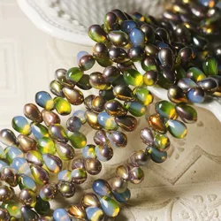 40pieces 6*9mm handmade beadeds bracelet necklace earrings loose jewelry DIY semi-finished production