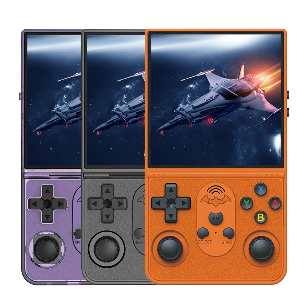 T16MAX 128G 30000+ Games 4-inch IPS Screen Retro Handheld Game Console RK3326 Quad Core Dual 3D Joystick Built-in HiFi Speaker