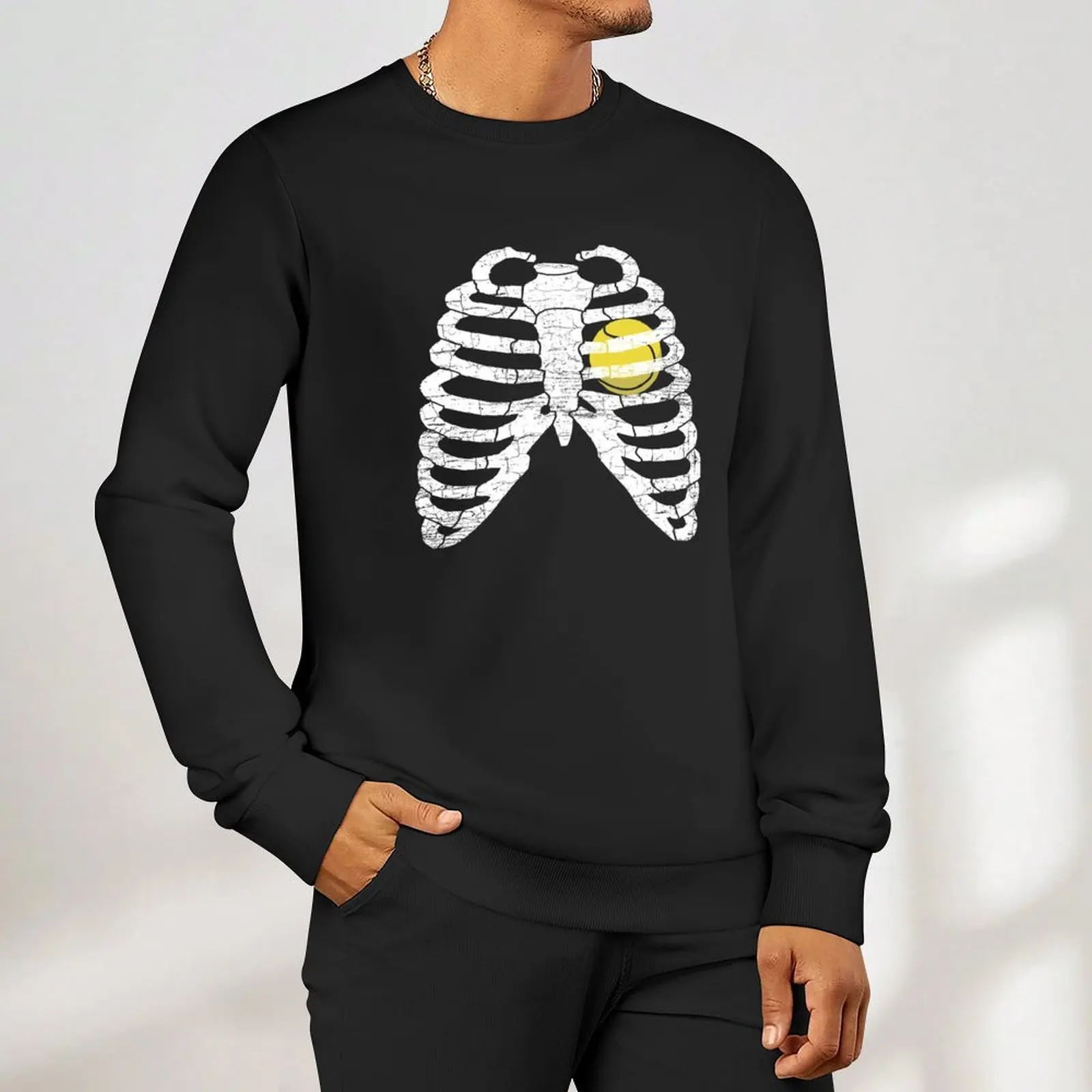 Jersey de tenis con costillas, camisetas gráficas, ropa de invierno para hombre, chándal, ropa coreana para hombre, sudadera
